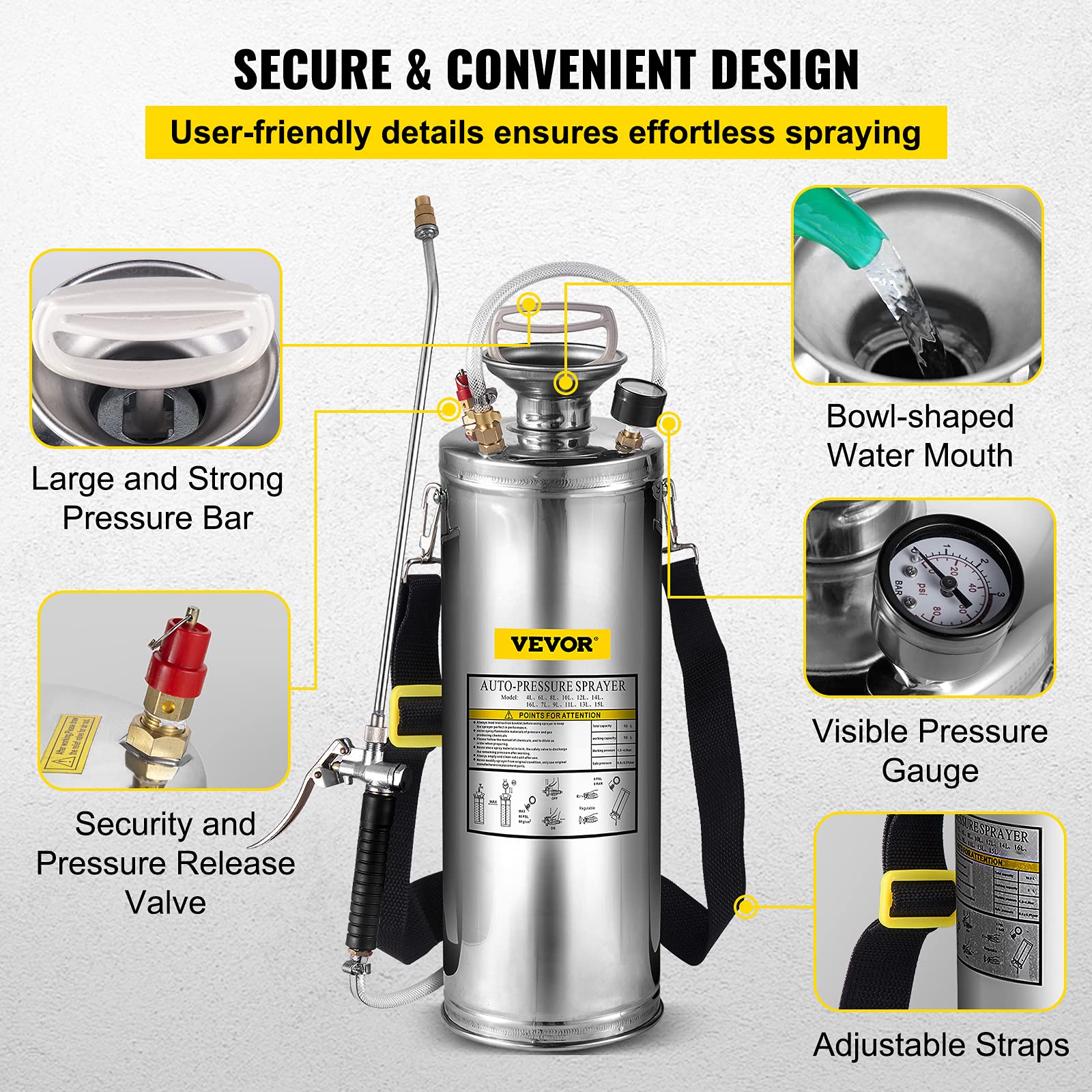 Happybuy adjustable brass nozzle enables mist to jet switching.