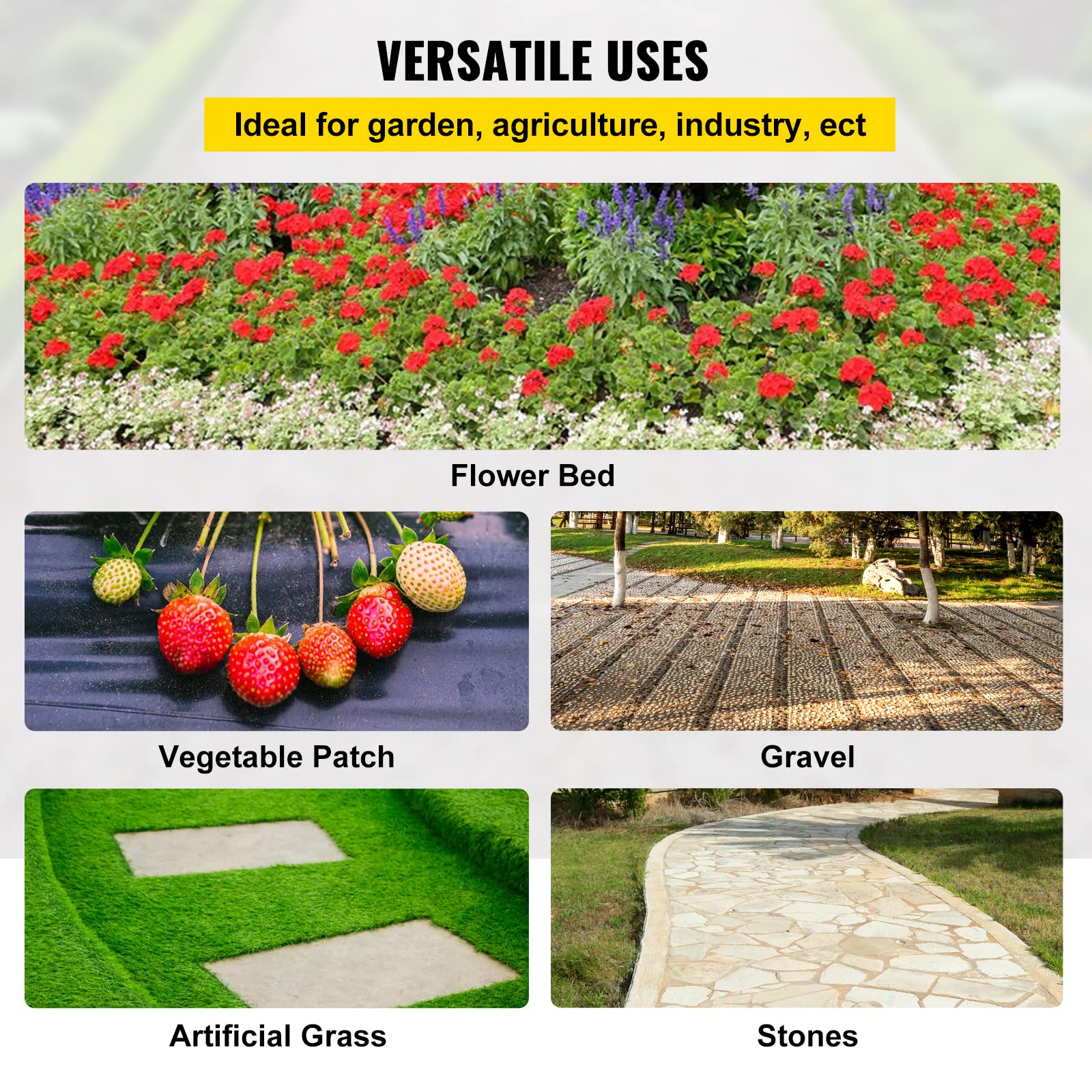 Happybuy garden bed application weed barrier suited for flower beds