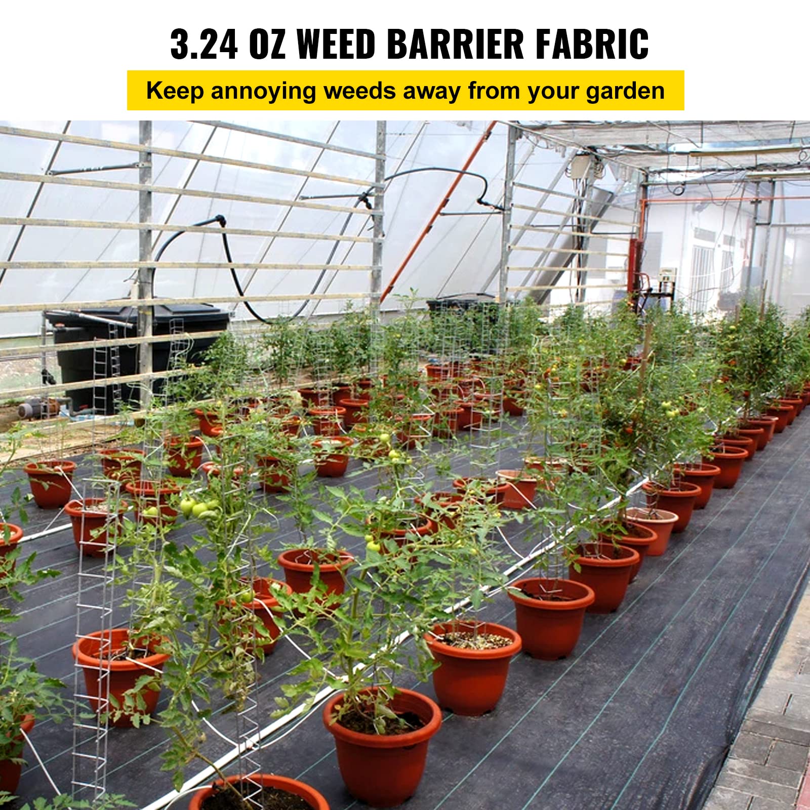 Happybuy heavy-duty weed blocker fabric provides reliable coverage for long garden borders