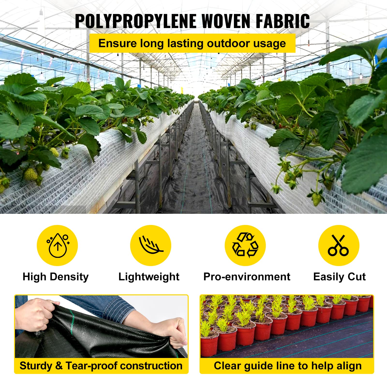 Happybuy high permeability weed barrier allows air and water through