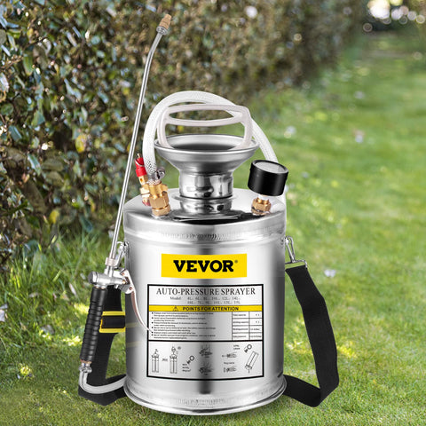 Happybuy 1-Gallon stainless steel pump sprayer with wand for precise garden spraying
