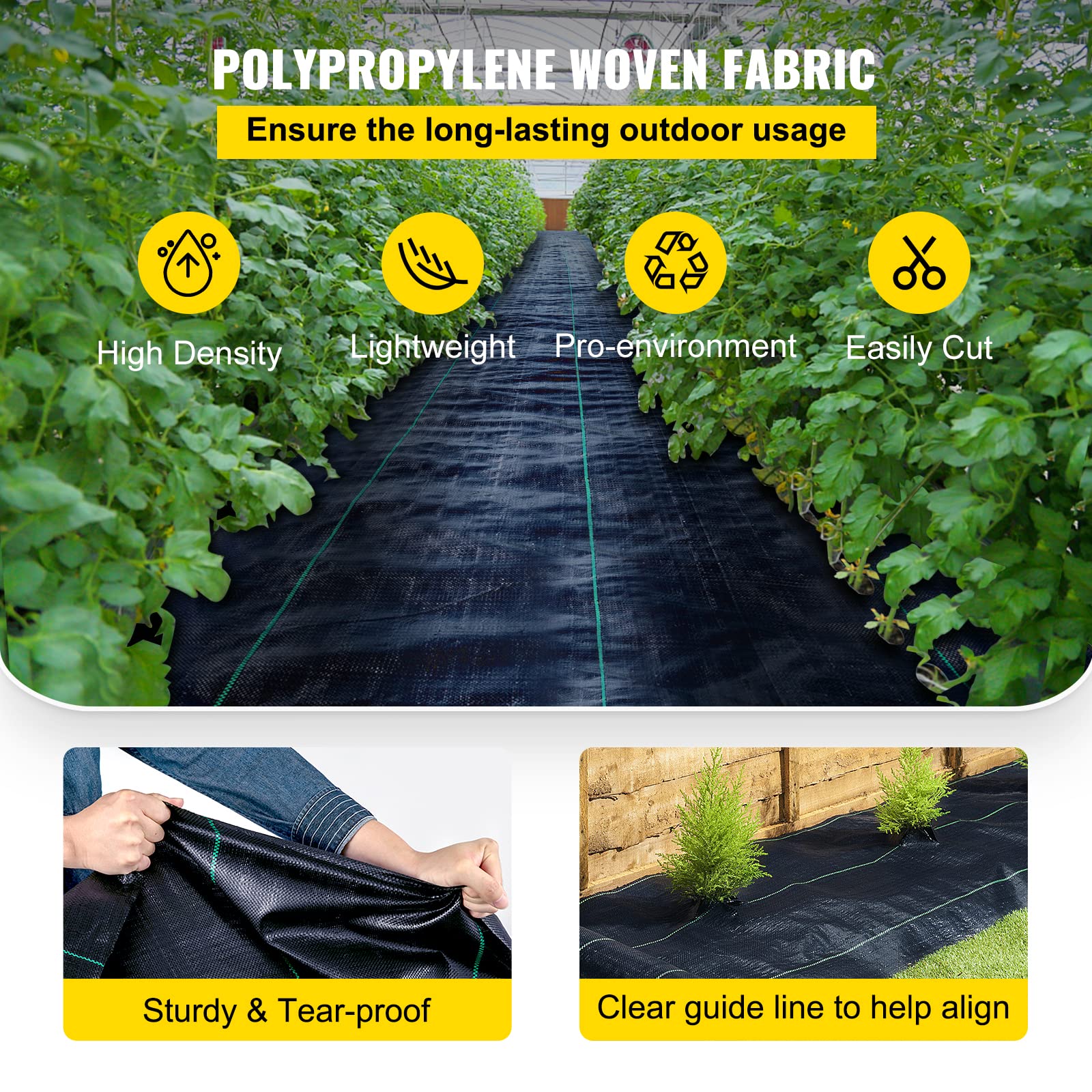 Happybuy permeable garden cloth allows air and water flow.