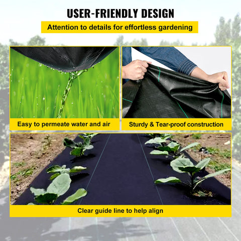 Happybuy permeable landscape fabric allows water and air through to soil.