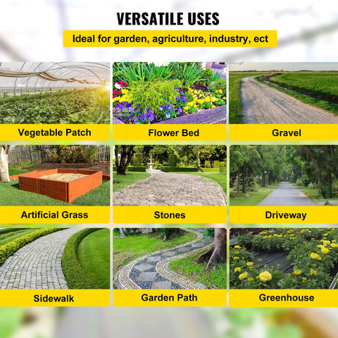 Happybuy permeable fabric keeps soil moist while weeds remain at bay in all seasons
