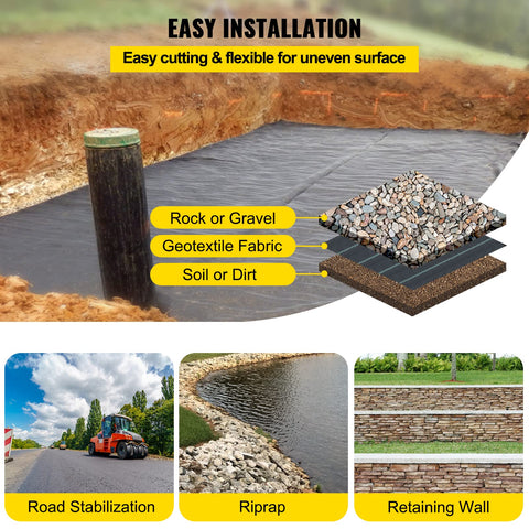 Happybuy road stabilization gravel fabric enabling flat, stable surfaces