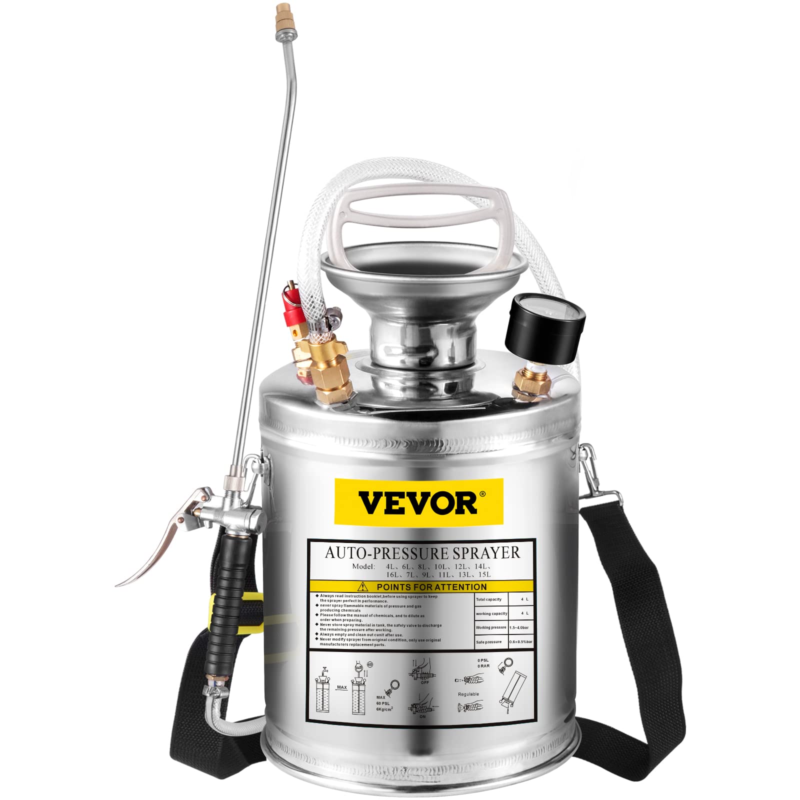 Happybuy stainless steel construction supports repeated use in outdoor cleaning