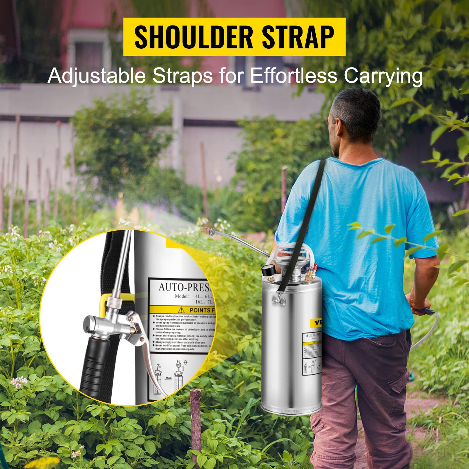 Happybuy adjustable shoulder strap for easy carrying