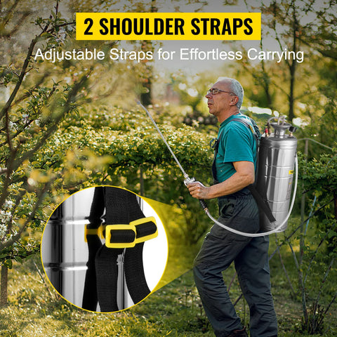 Happybuy shoulder straps illustrate easy carry during extended gardening tasks.