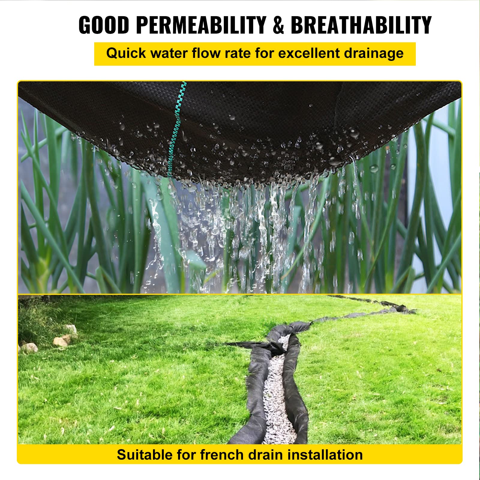 Happybuy water-permeability landscape fabric illustrating drainage and moisture balance