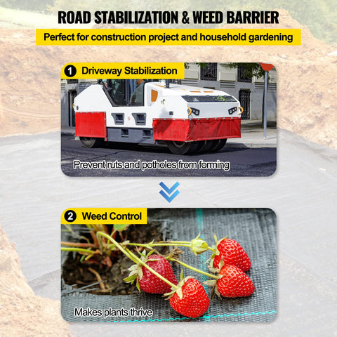 Happybuy weed barrier garden fabric illustrating weed suppression in beds