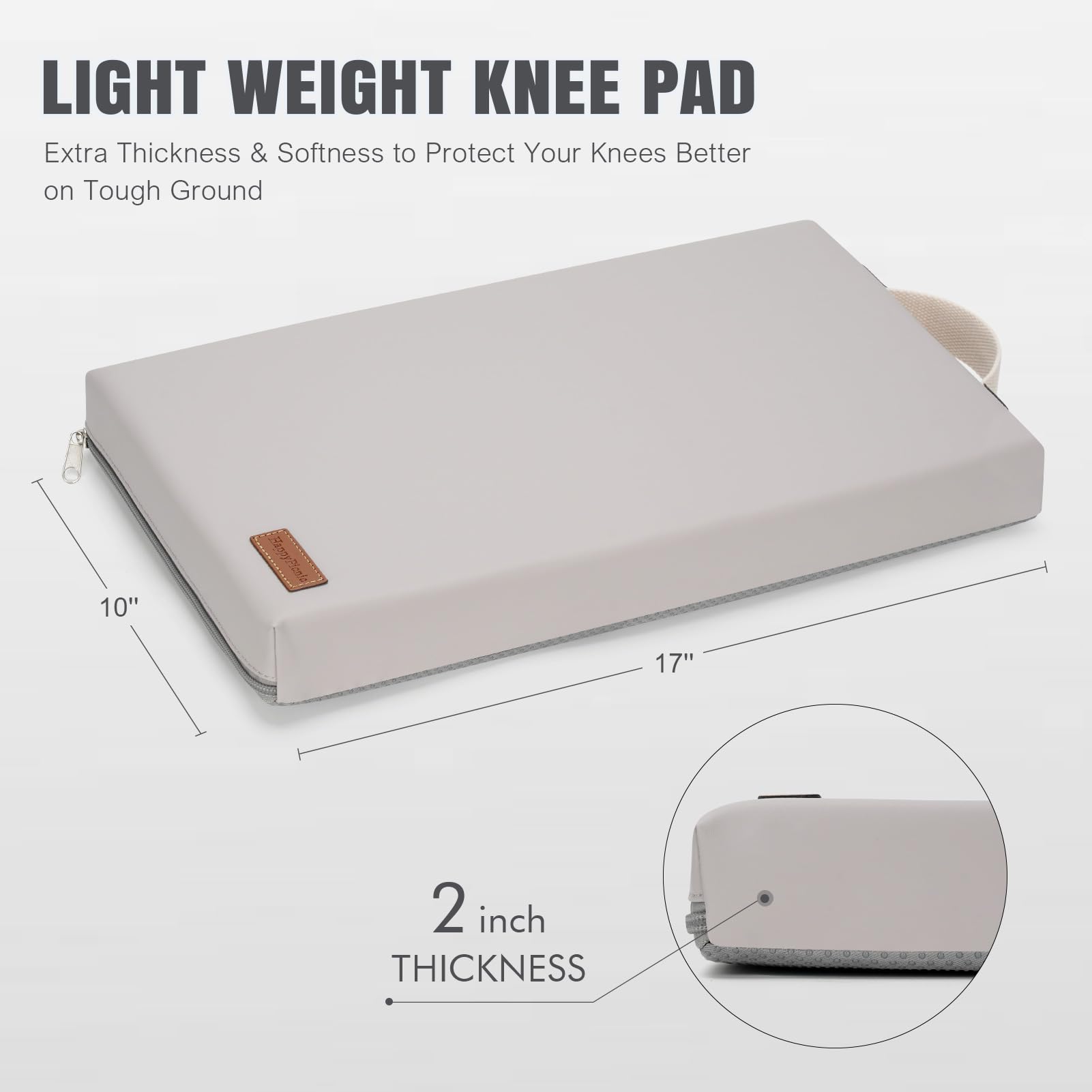 HappyPicnic kneeling pad with handle for portable comfort during garden tasks.