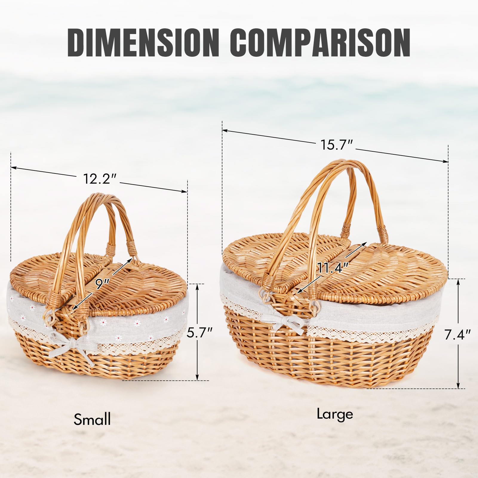 HappyPicnic handmade natural wicker closeup highlights craft and rustic charm.