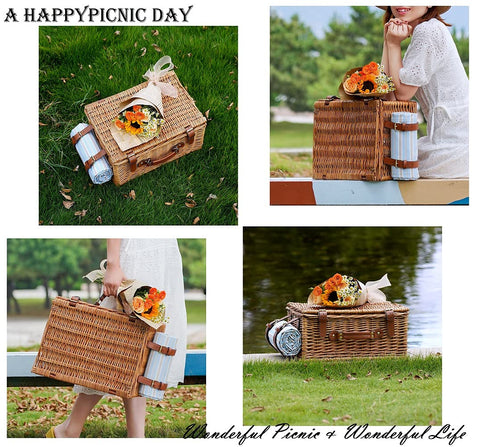 HappyPicnic insulated cooler compartment preserves food and drinks at ideal temperature