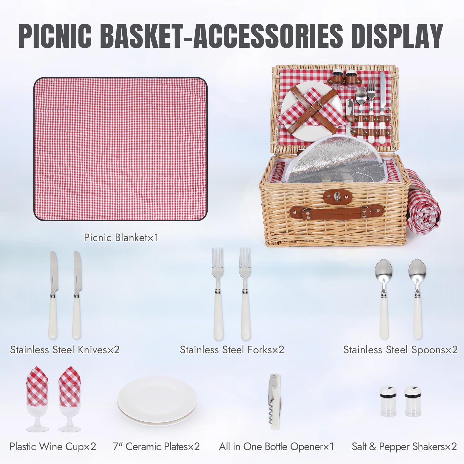 HappyPicnic insulated liner preserves food temperature during outings.