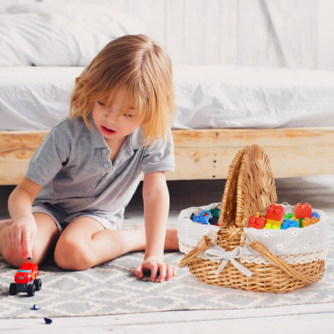 HappyPicnic kid-friendly size fits light snacks and small toys.