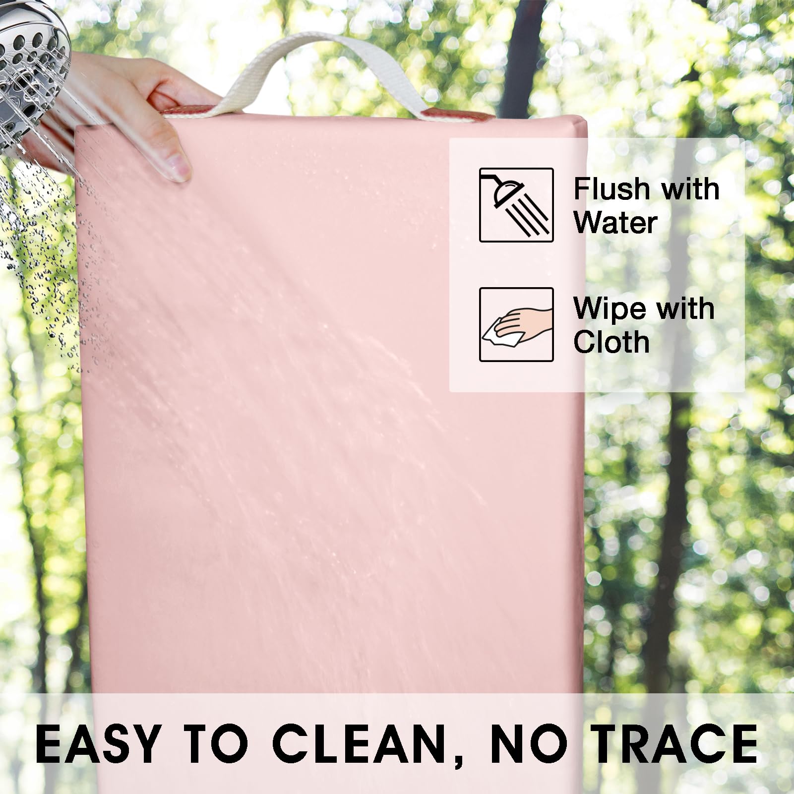 HappyPicnic kneeling pad 17x10 inches fits garden work area comfortably.