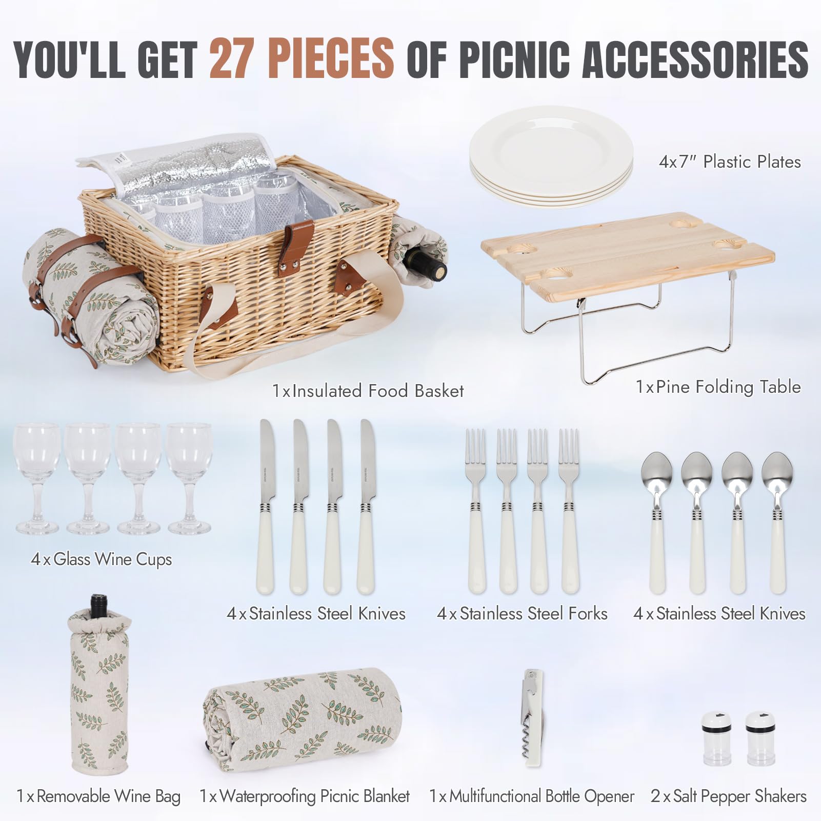 HappyPicnic Leaf folding picnic table for easy setup outdoors.