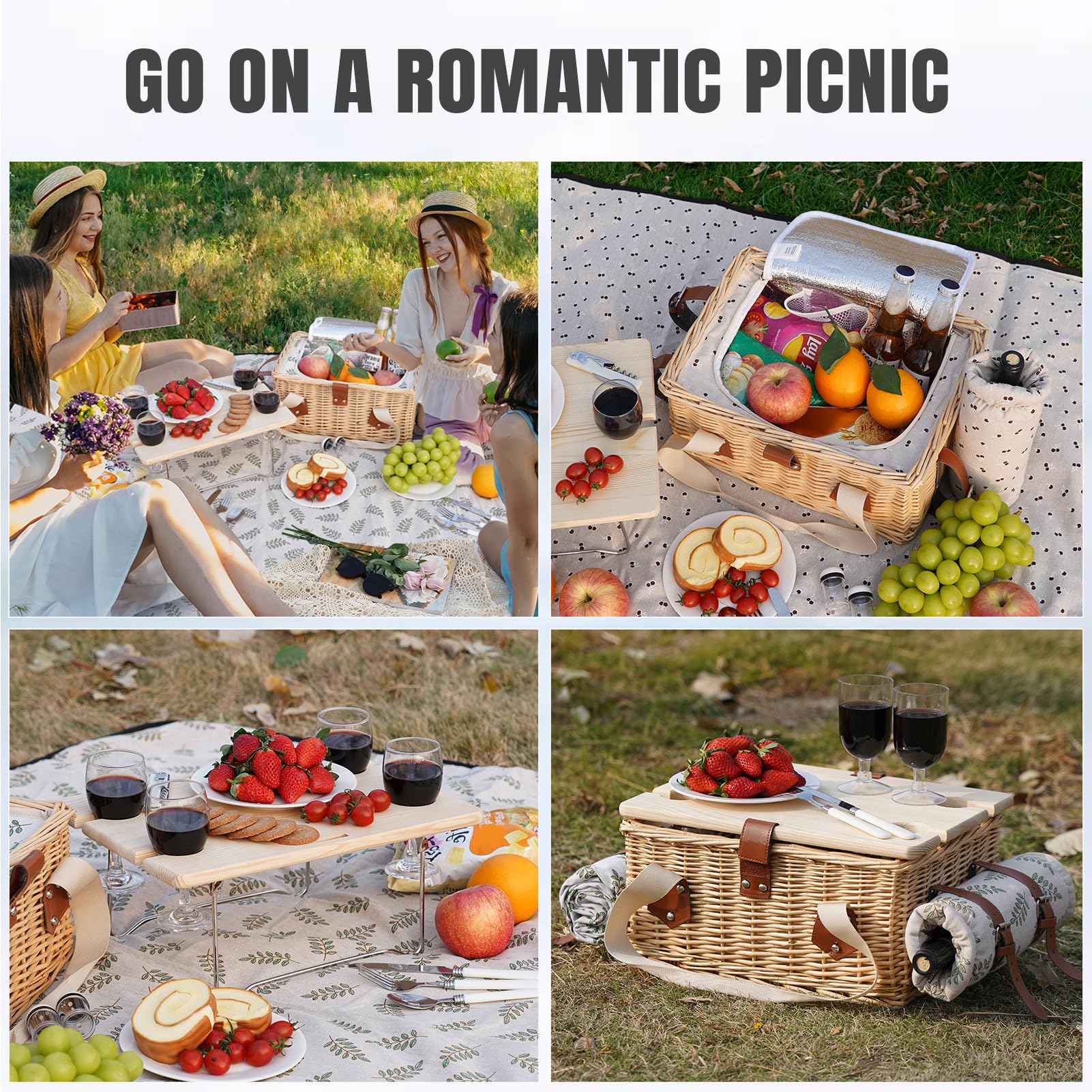HappyPicnic Leaf waterproof blanket keeps you dry on damp grass.