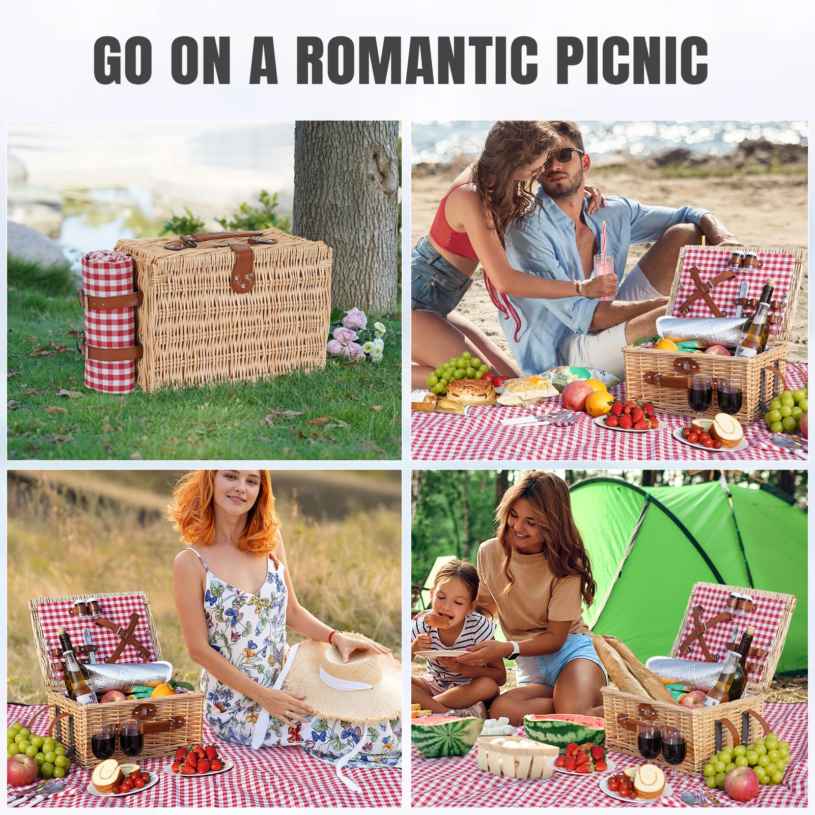 HappyPicnic salt and pepper shakers keep seasonings handy on picnics.