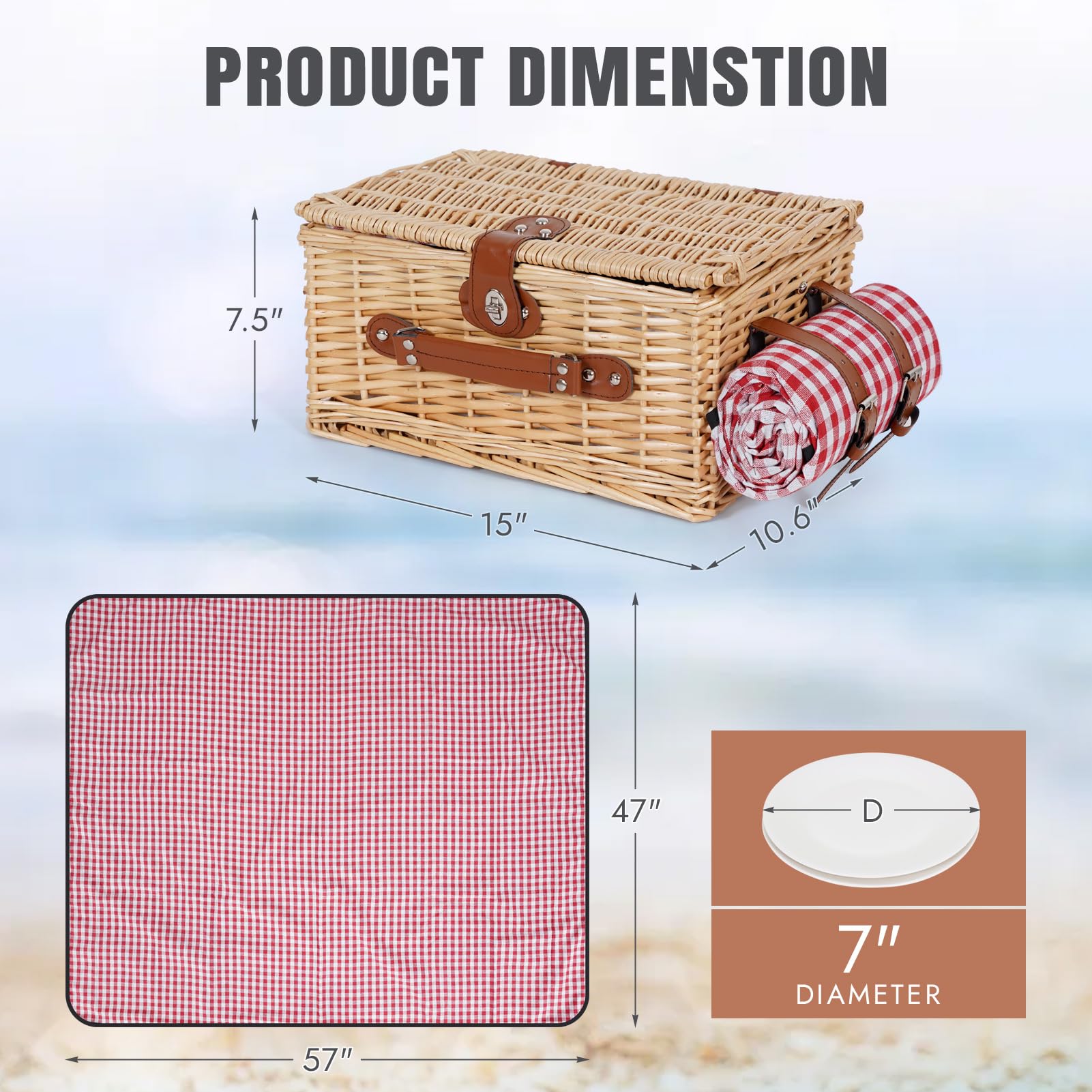 HappyPicnic waterproof blanket 57x47 keeps you dry on damp grass.