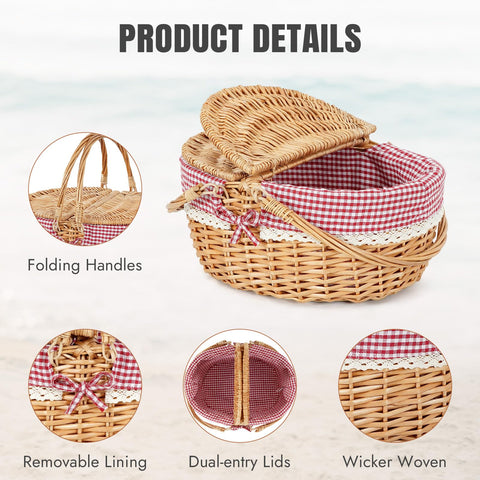 HappyPicnic basket shows removable liner for simple cleaning after outings.