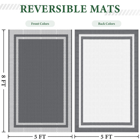 HappyTrends rug folded for portable camping use.