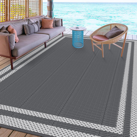 HappyTrends outdoor rug 6x9 size for picnic spreads.