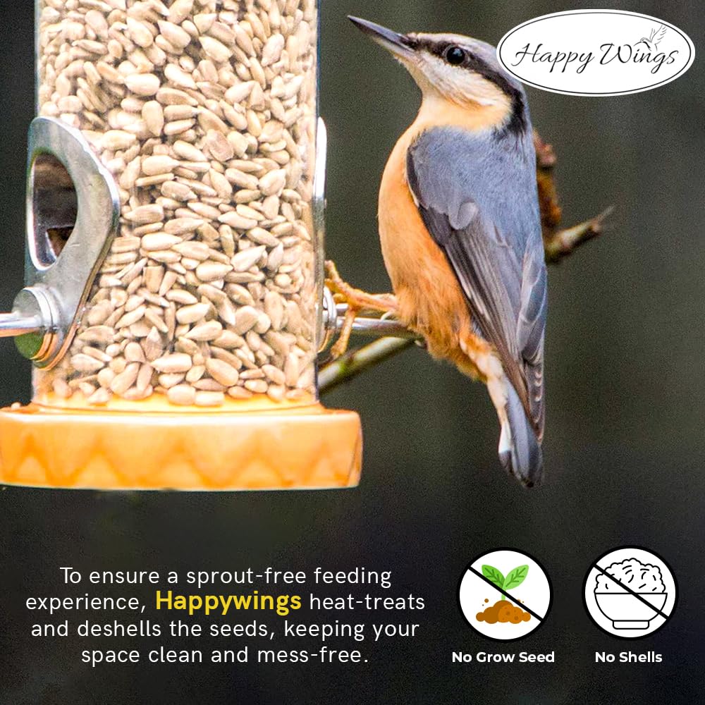 Happy Wings 15lb packaging shown, a long-lasting supply for frequent feeders.