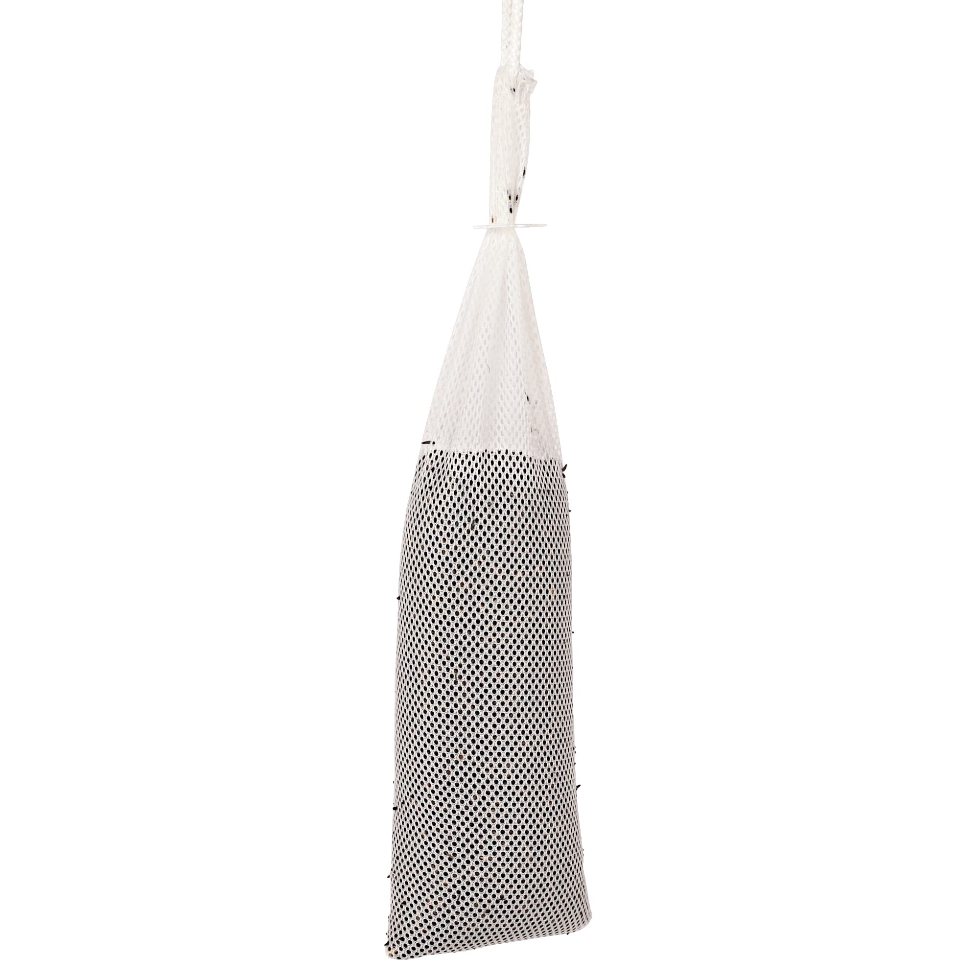 Happy Wings sock with drawstring and lock secures feeding area
