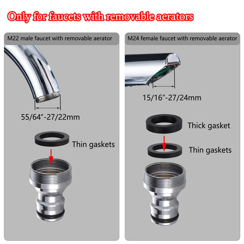 Happywins brass chrome quick-connect construction highlights durability and corrosion resistance.