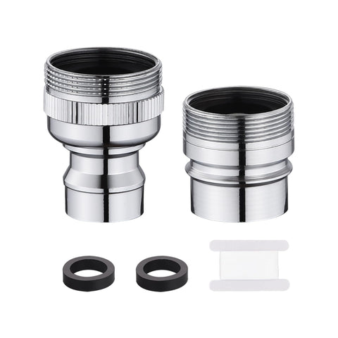Happywins dishwasher faucet adapter with aerator demonstrates bubble flow for splash control.