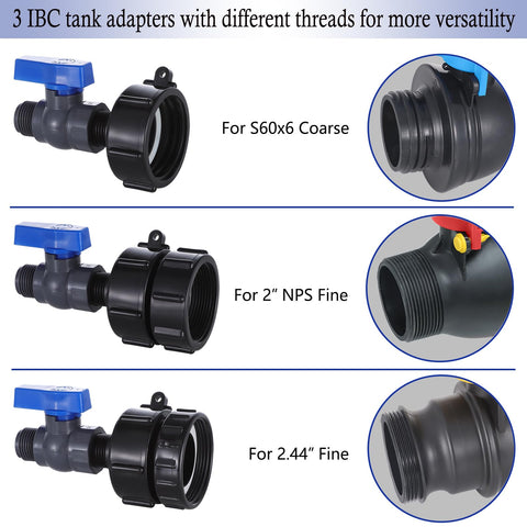 Happywins IBC tote adapter with 2-inch fine thread for precise sealing and adaptability