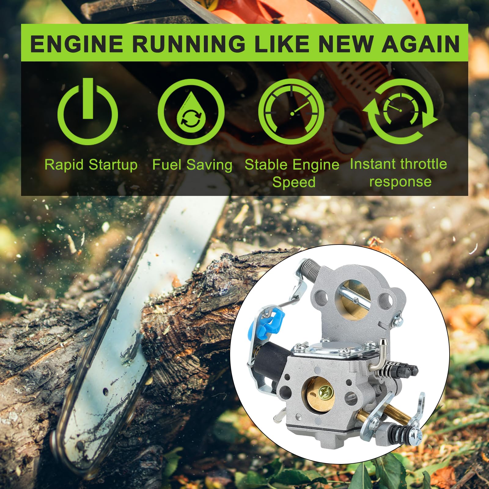 Harbot 455 Rancher primer pump aids quick priming for faster starts.