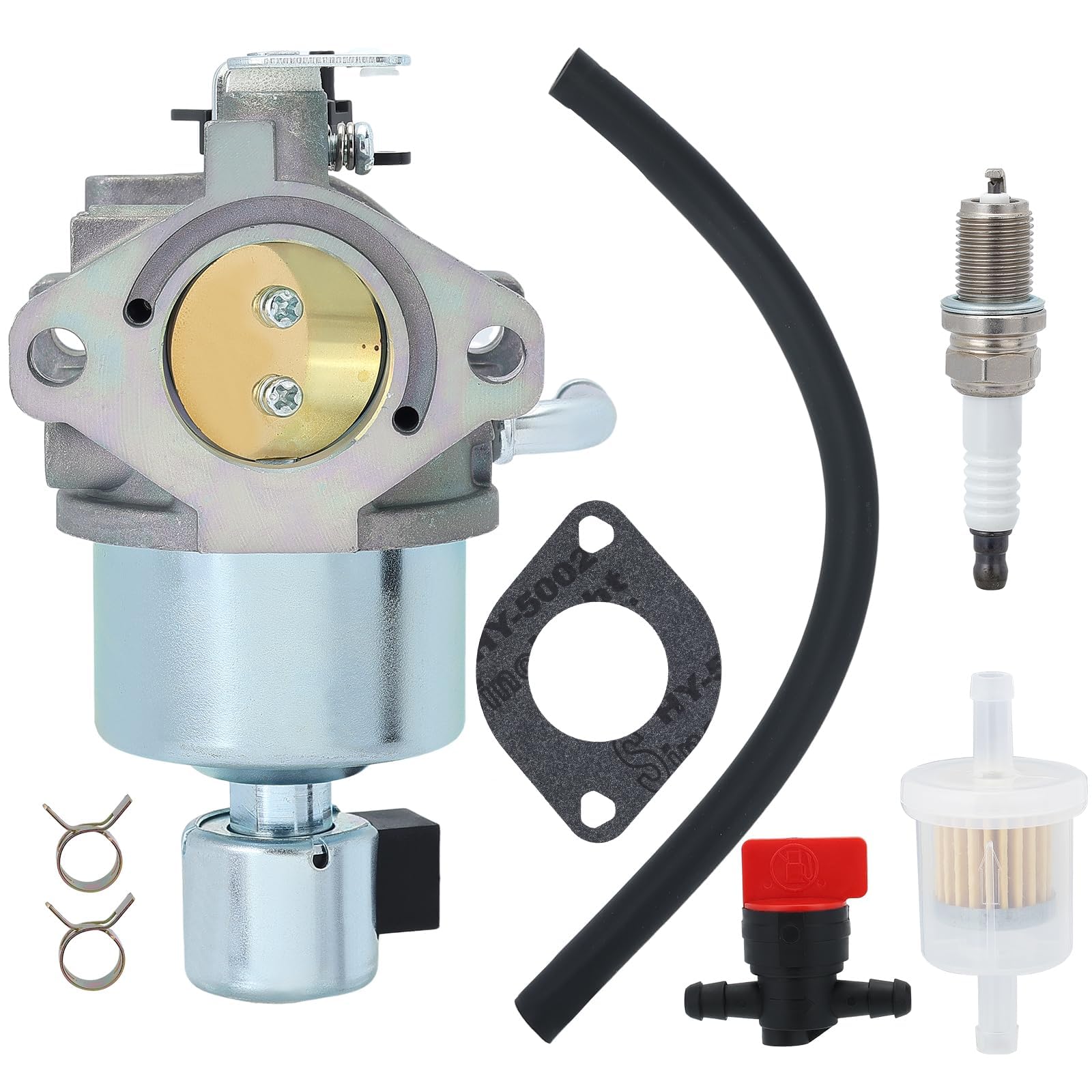 Harbot 594605 carburetor close-up for Briggs & Stratton engines; potential smoother starts.