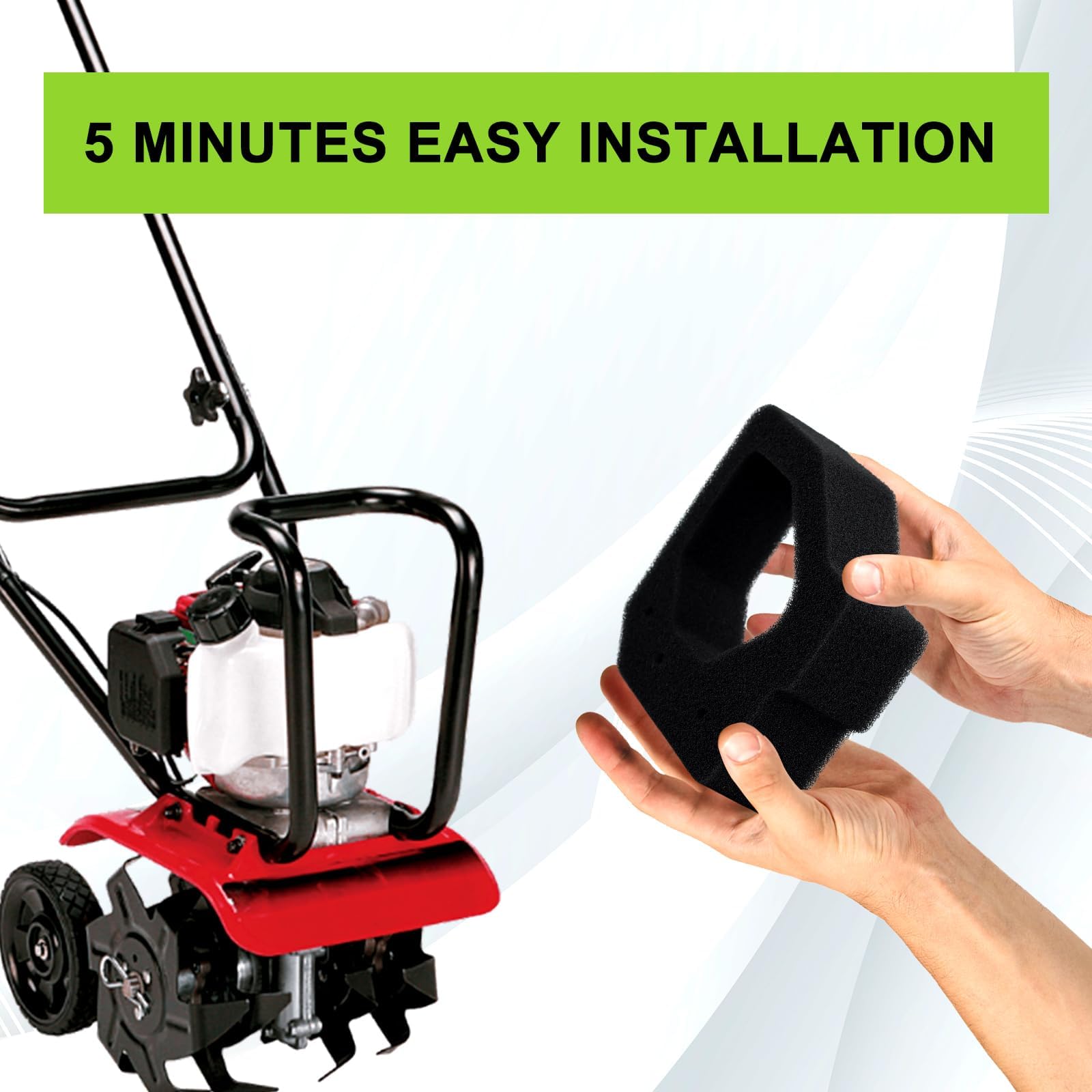Harbot air filter fitting FG110K1 rototiller for engine protection and longevity.