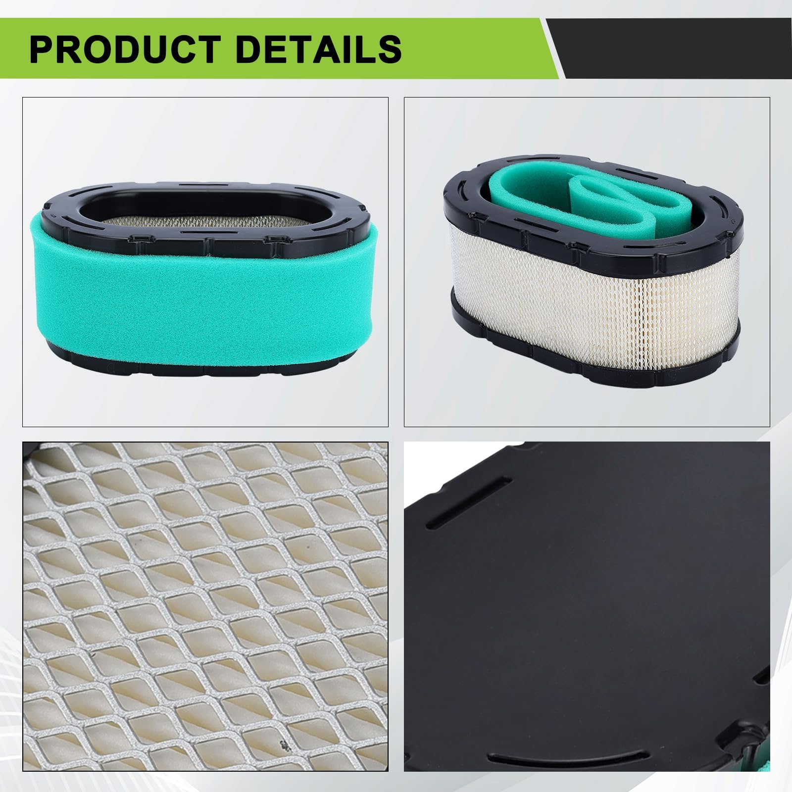 Installation-ready Harbot filter shown for straightforward mower replacement.