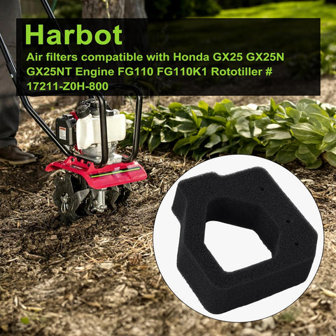 Harbot air filter replacement 17211-Z0H-800 compatible with GX25 engines.