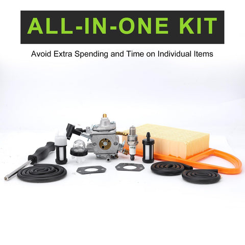 Harbot BR600 carburetor assembly kit laid out for easy installation.