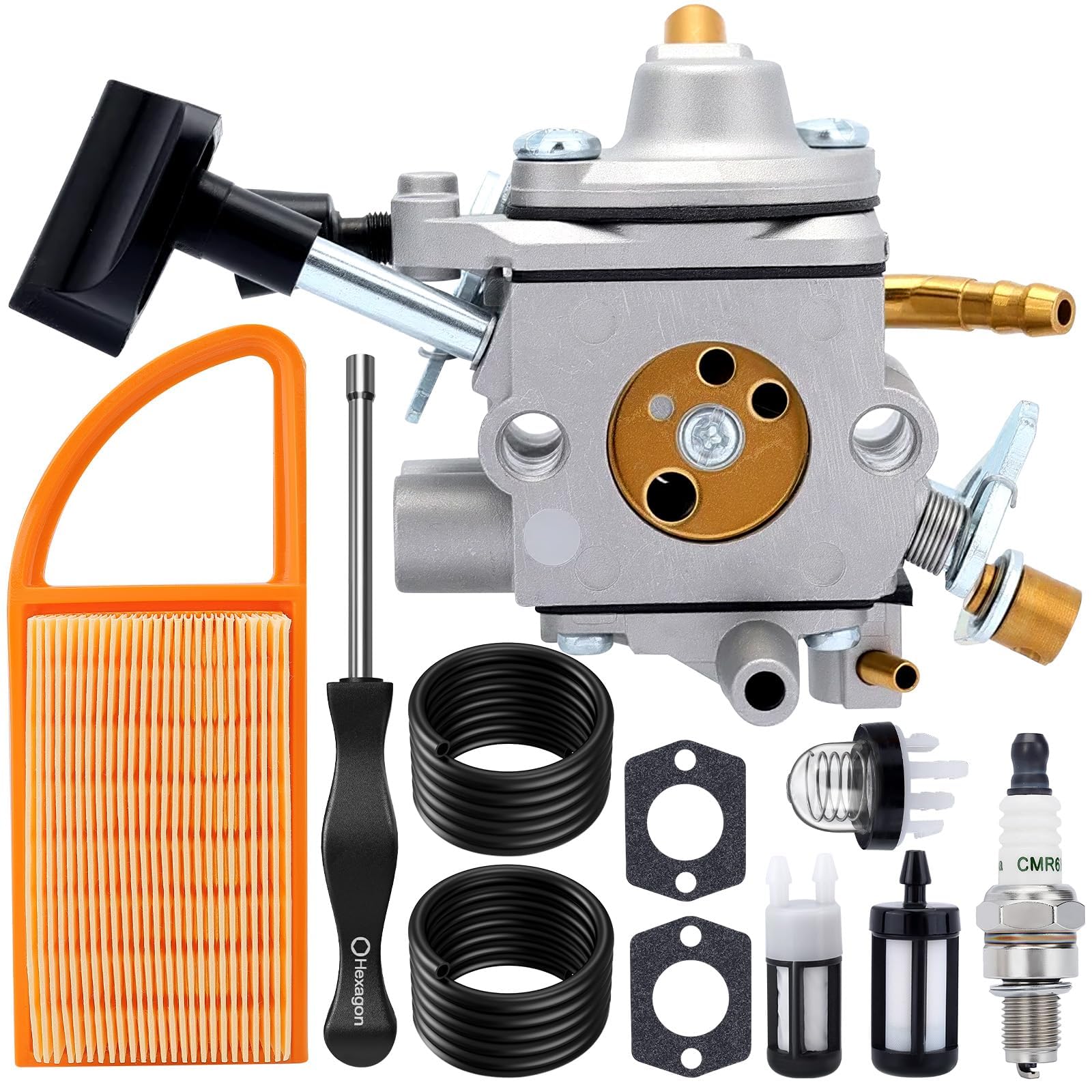 Harbot BR600 carburetor front view showing bolt-on compatibility for quick replacement.