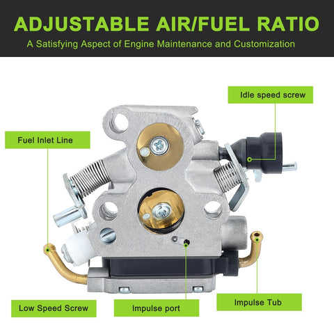 Brass components on Harbot carburetor for enhanced durability
