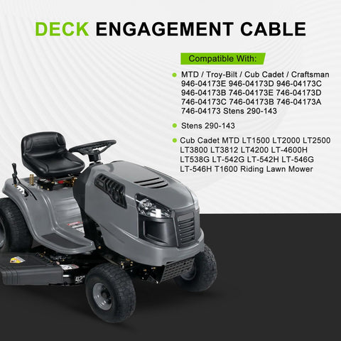 Harbot deck engagement cable 946-04173E fits Pony and Horse series for reliable operation