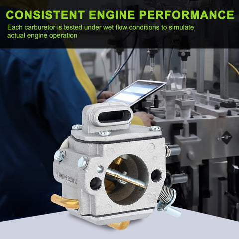 Harbot fuel line included for consistent fuel delivery.