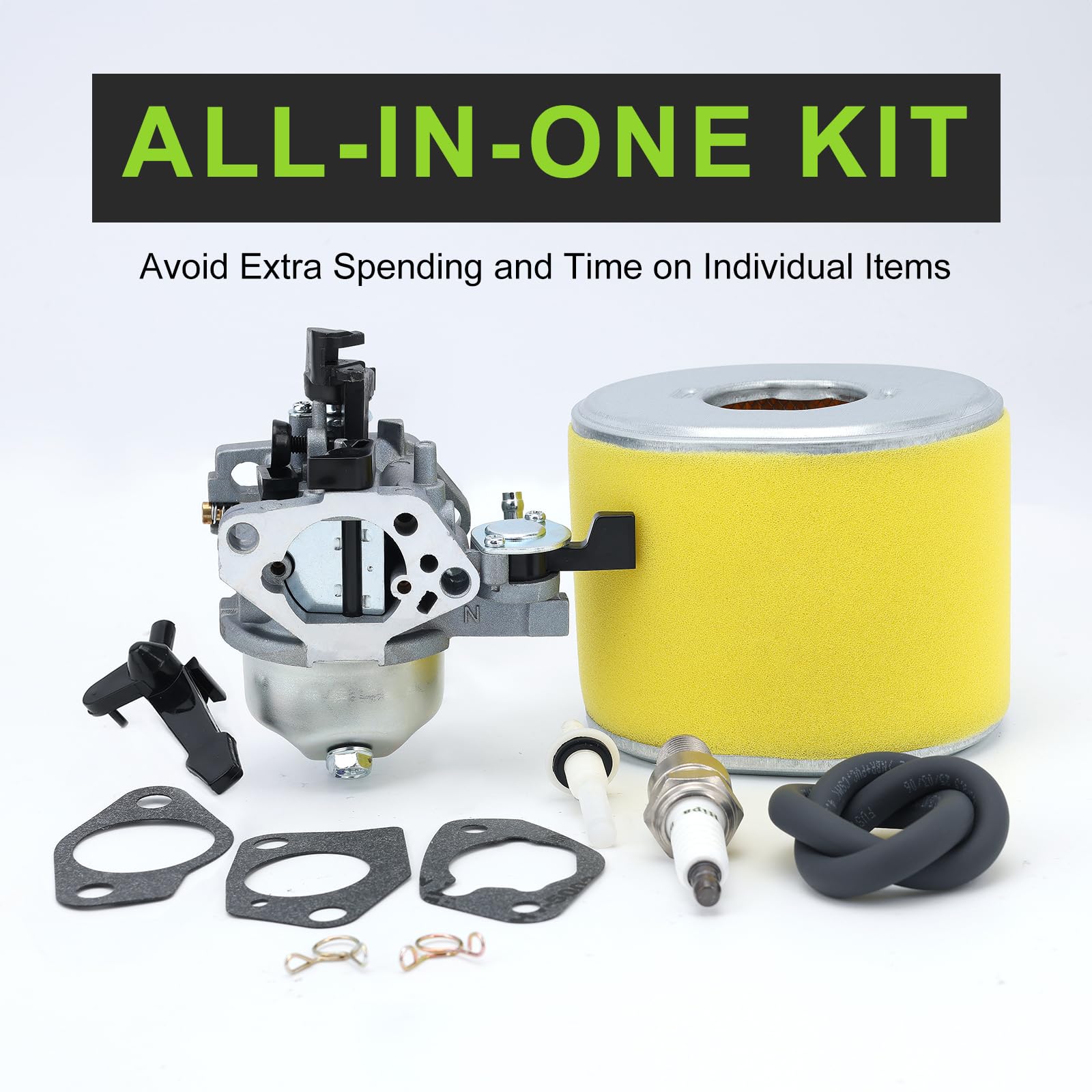 Harbot GX390 carburetor packaging includes complete rebuild kit for quick setup