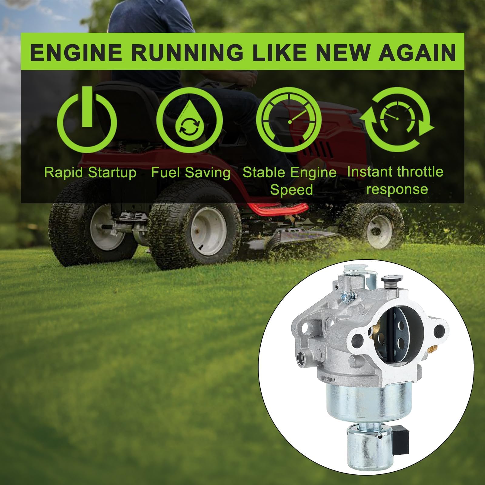 Harbot Kohler Courage 20 carburetor with fuel filter included.