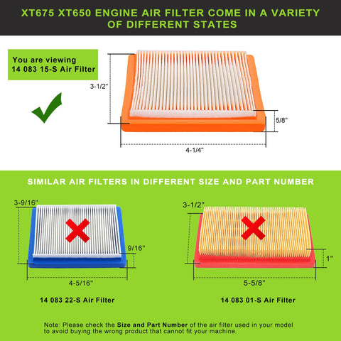 Harbot Kohler XT650/XT675 149cc air filter maintains steady airflow and optimal combustion
