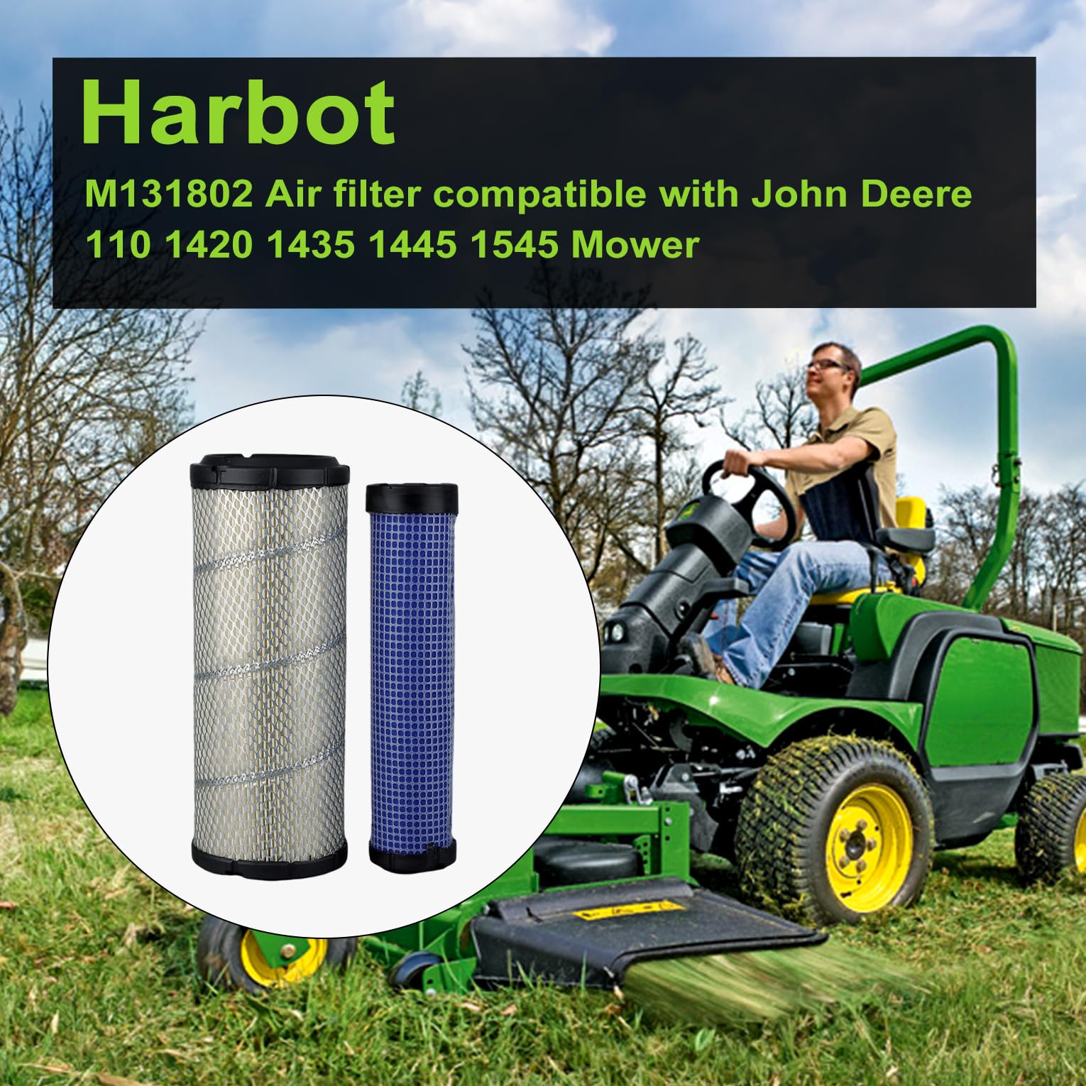 Harbot M131803 inner air filter ensures clean intake for reliable engine performance.