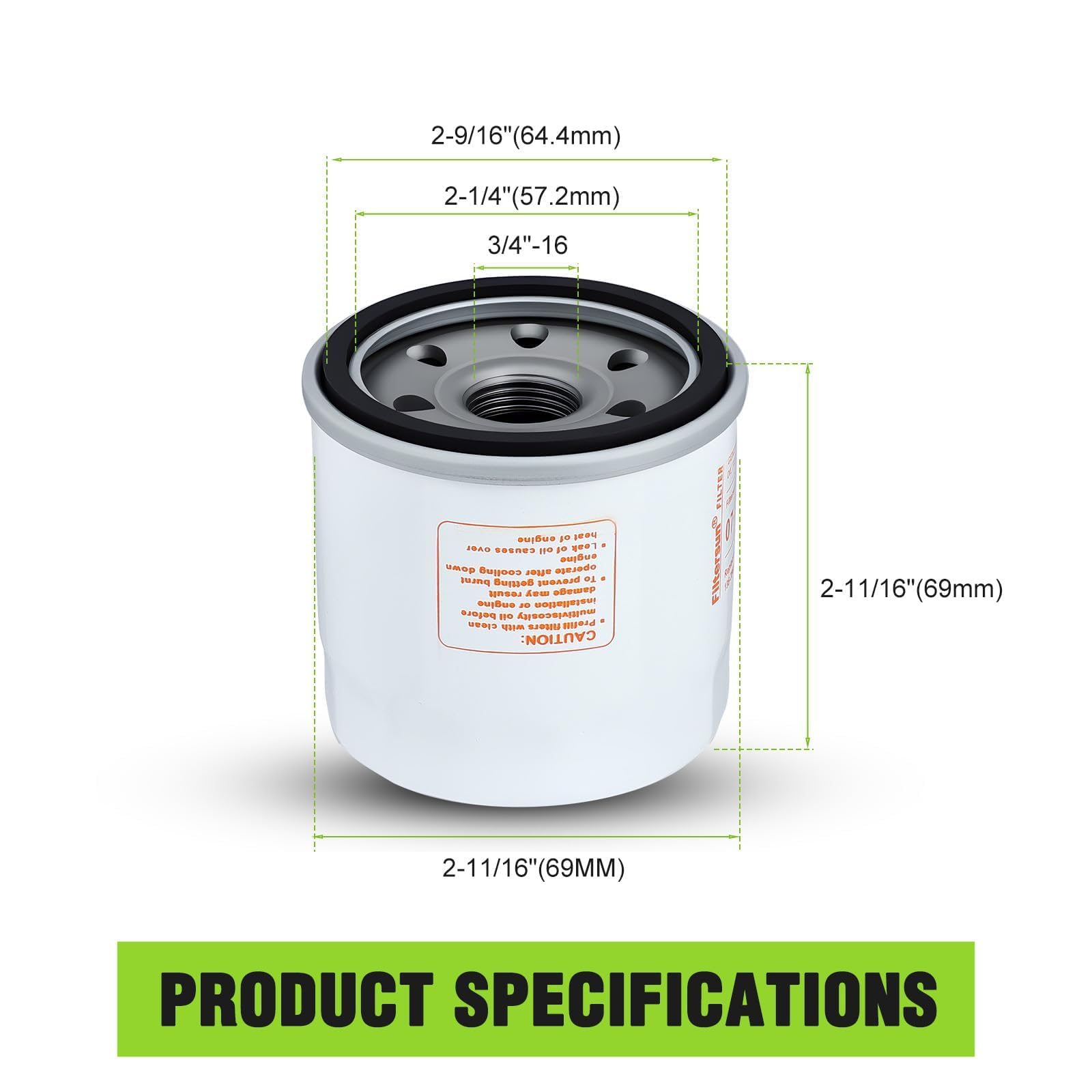 Harbot oil filter close-up for smoother engine operation.