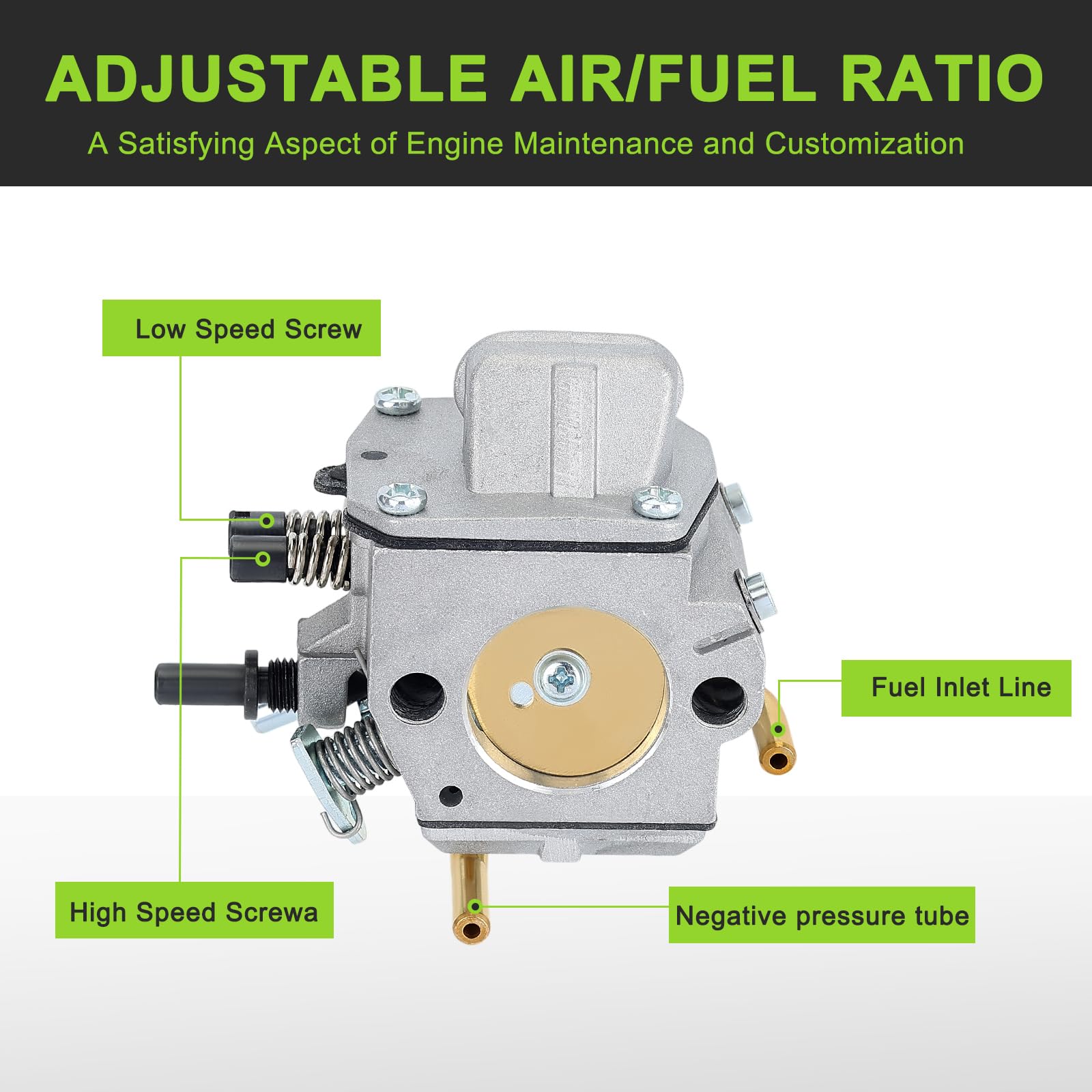 Harbot oil filter included for proper lubrication.