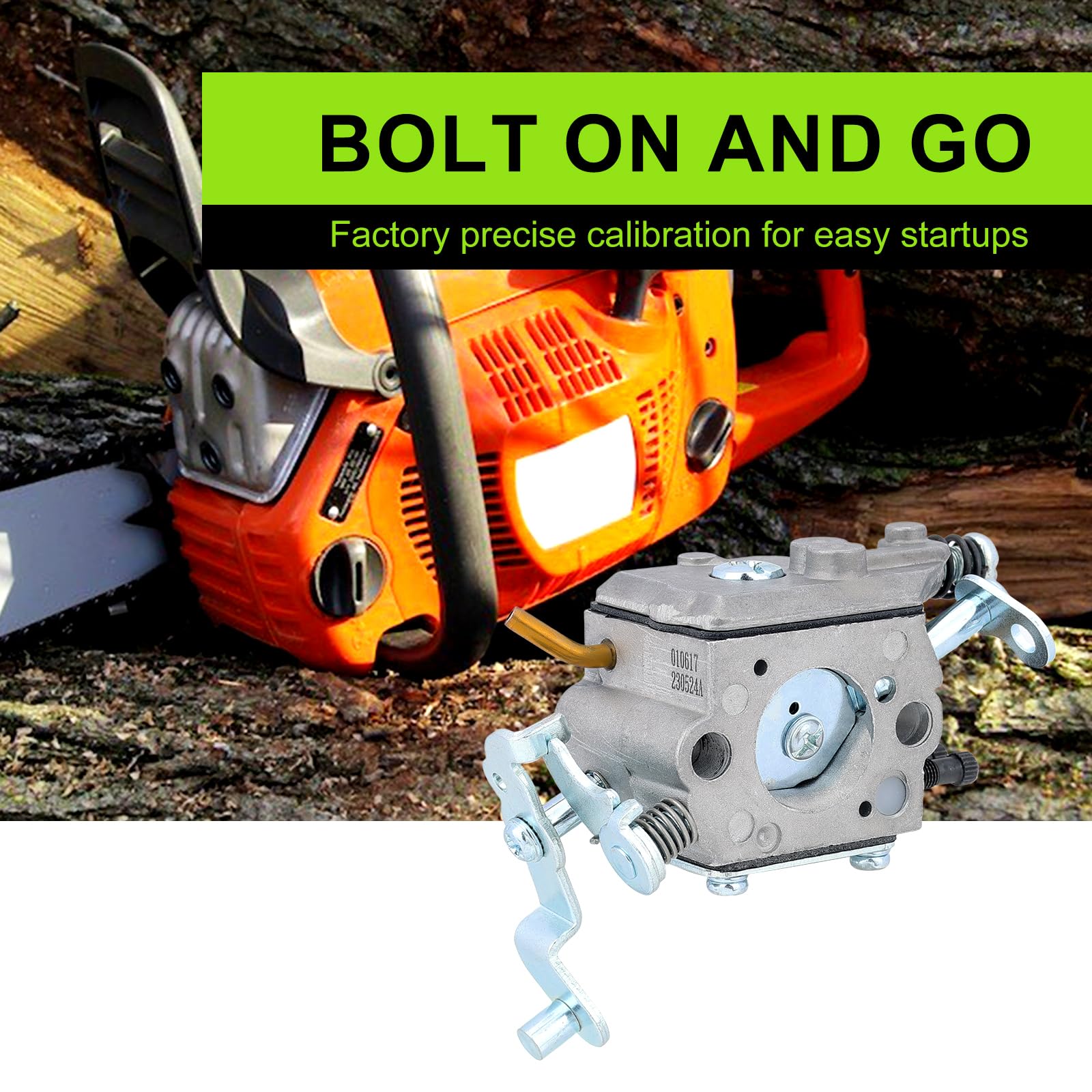 Harbot PP5020AV primer bulb simplifies starting for quick readiness.