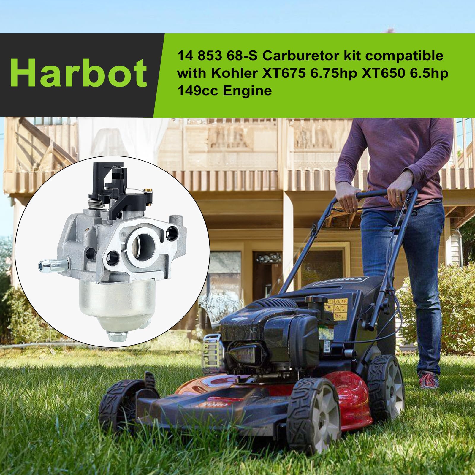 Harbot XT675 Kohler XT675 carburetor compatibility supports multiple Kohler engines